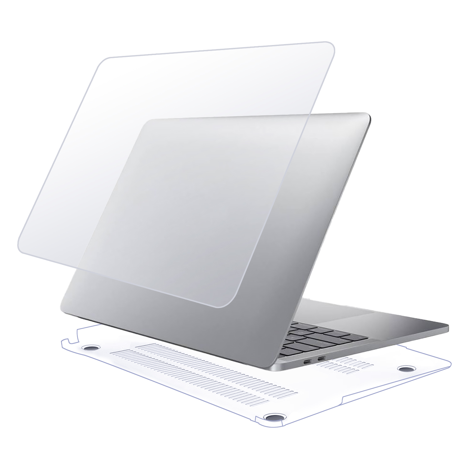  Чехол Hardshell Case для Macbook Air 13.3 (2018-2020г) и Air 13.3 М1 (2020г) (A1932; A2179; А2337) (Прозрачный)