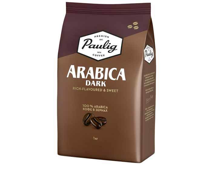 Кофе в зернах Paulig Arabica Dark, 1 кг  (Паулиг)