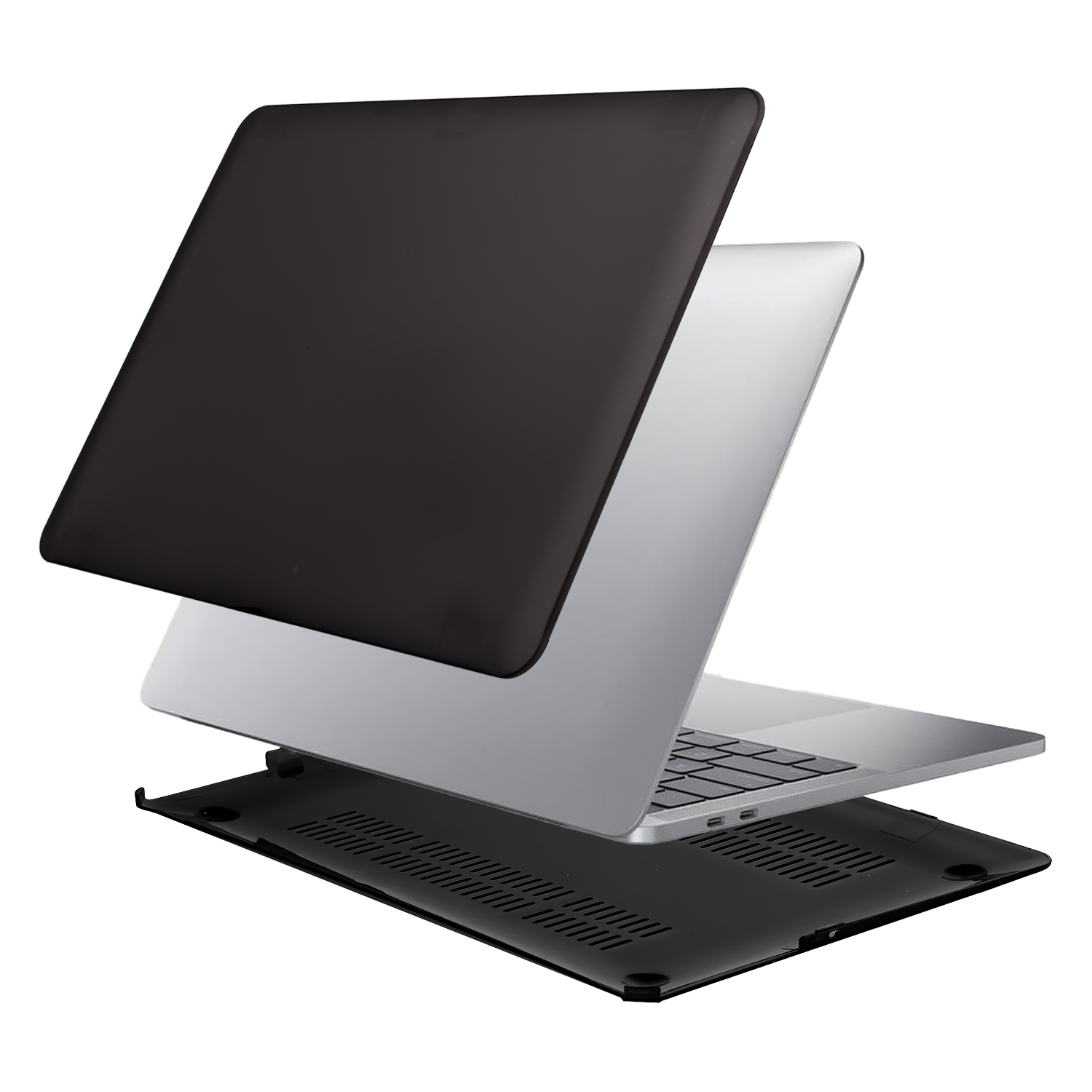 Чехол матовый Hardshell Case для Macbook Air 13,3 (A1369; A1466) (Черный)