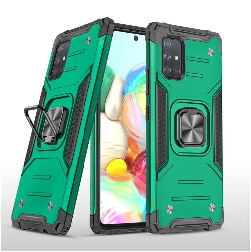 Чехлы для Samsung Galaxy A71  Чехолер Противоударный чехол Strong Armour Case с кольцом для Samsung Galaxy A71 (Темно-зеленый)