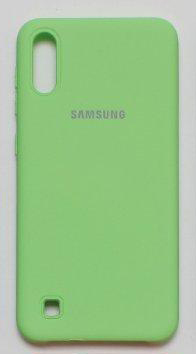  Силиконовый чехол Silicone Cover для Samsung Galaxy M10 (Салатовый)