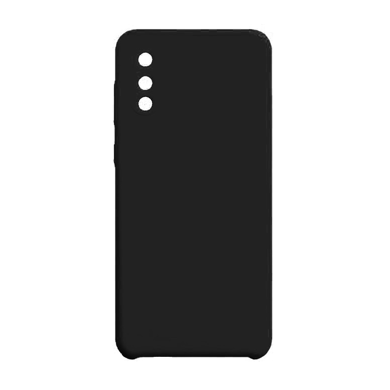 Силиконовый чехол Silicone Cover (без лого) для Samsung A02, M02 (Черный)