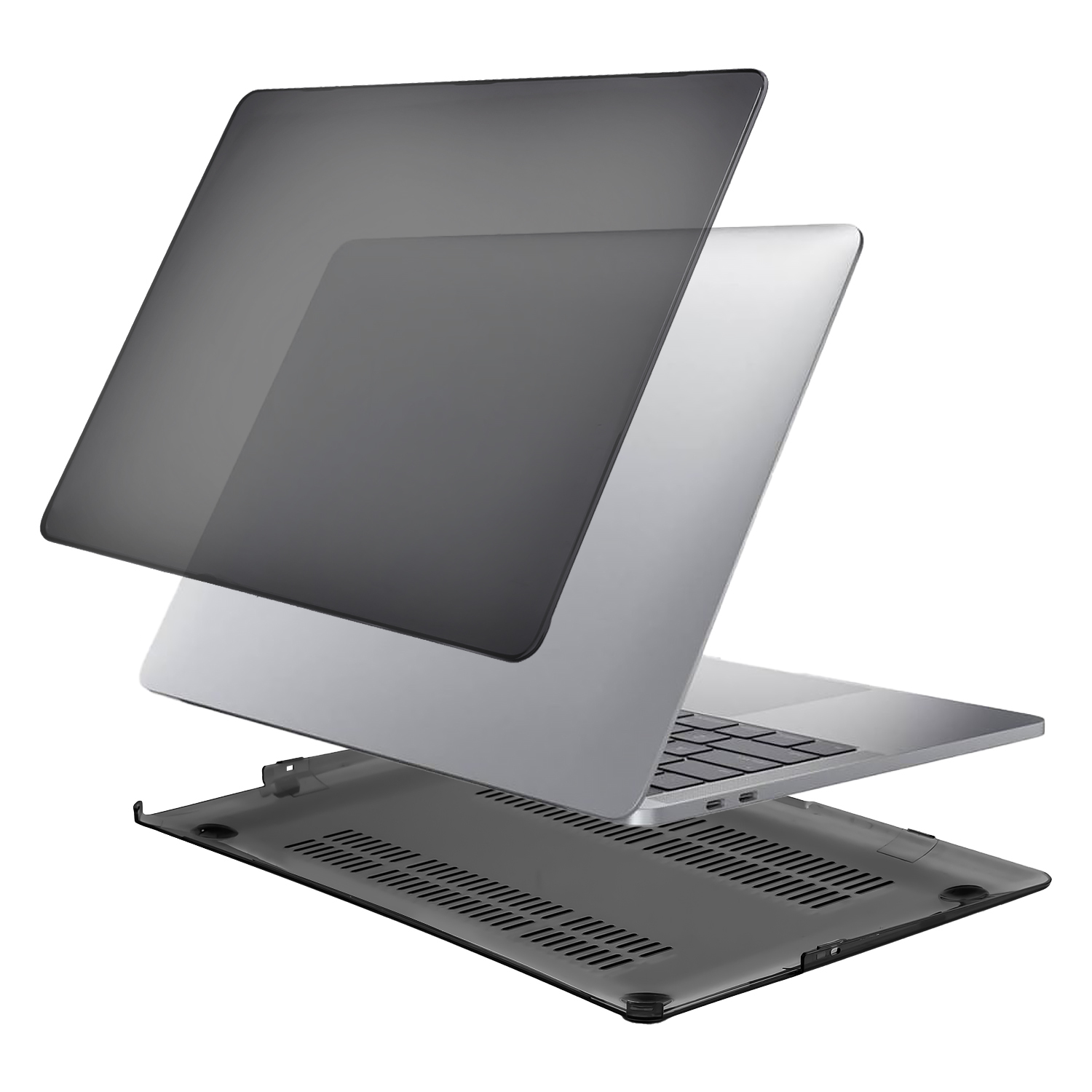  Чехол Hardshell Case для Macbook Air 13.3 (2018-2020г) и Air 13.3 М1 (2020г) (A1932; A2179; А2337) (Черный прозрачный)