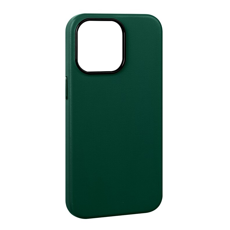 Чехлы для iPhone 13 Pro Чехол из натуральной кожи с магнитом (MagSafe) K-Doo Mag Noble Collection для iPhone 13 Pro (6.1) 2021 (Темно-зеленый)