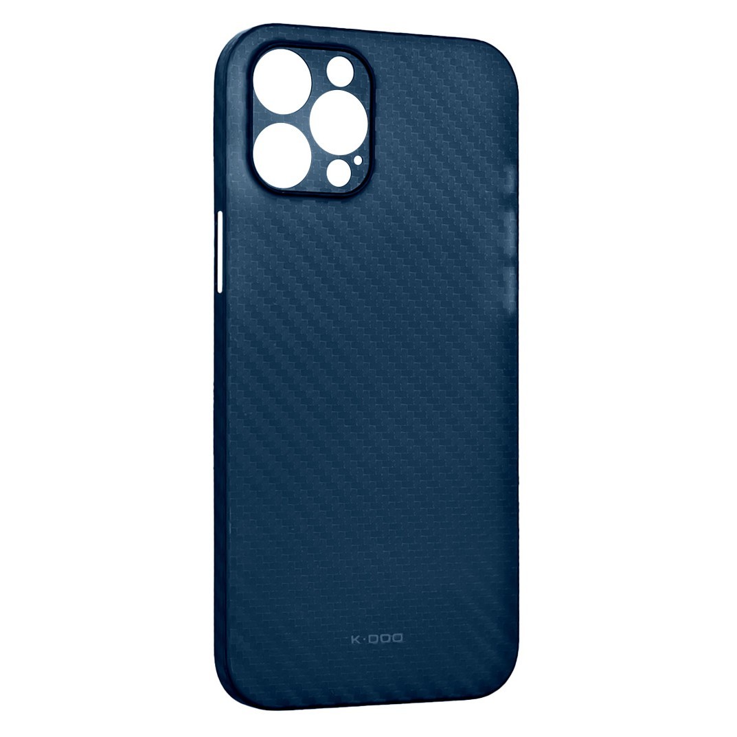   Чехолер Карбоновый чехол K-Doo Air Carbon для iPhone 12 Pro Max (Синий)
