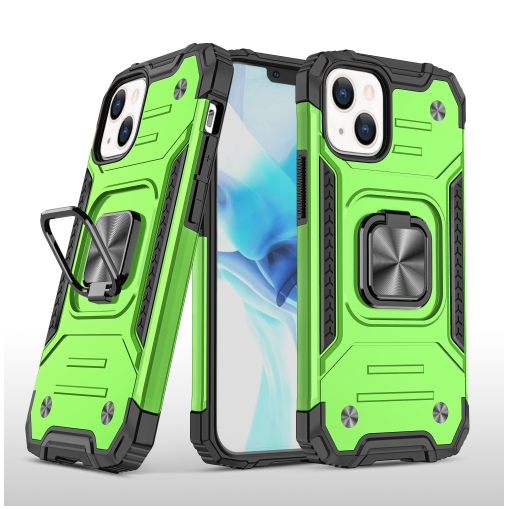 Чехол для iPhone 13 Mini  Чехолер Противоударный чехол Strong Armour Case с кольцом для iPhone 13 Mini (Салатовый)