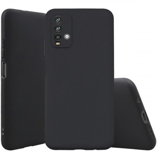 Силиконовый чехол Mat TPU матовый для Xiaomi Redmi 9T (Черный)