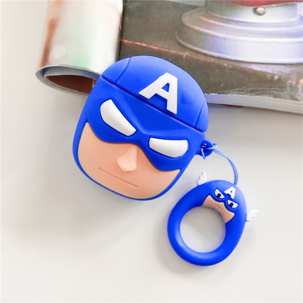 Силиконовый чехол Капитан Америка для Airpods 1, 2