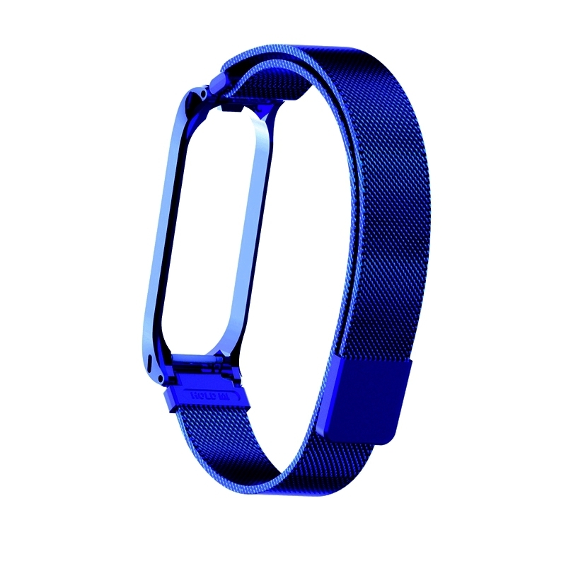 Металлический ремешок Milanese loop для Xiaomi Mi Band 3 (Синий)