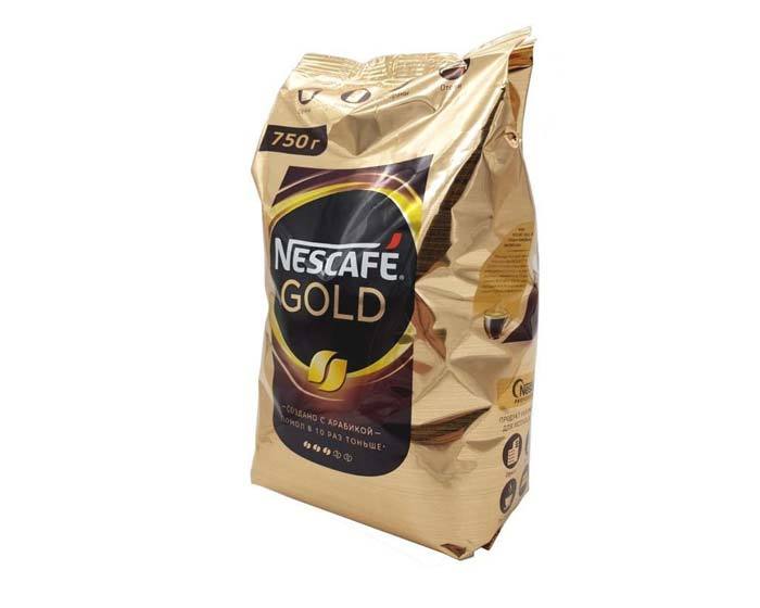 Кофе растворимый Nescafe Gold, 750 г пакет (Нескафе)