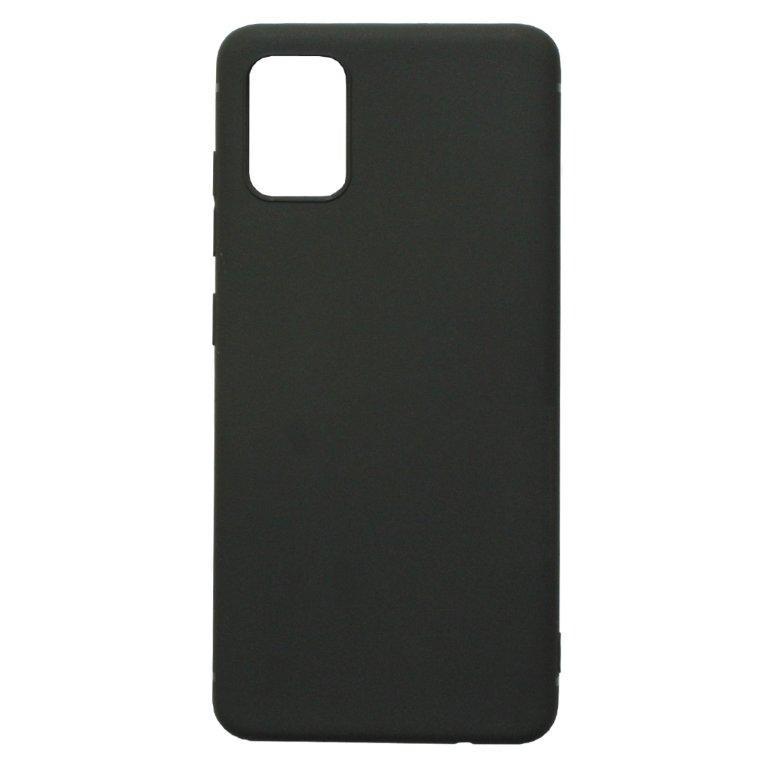  Силиконовый чехол Mat TPU матовый для Samsung Galaxy A51 (Черный)