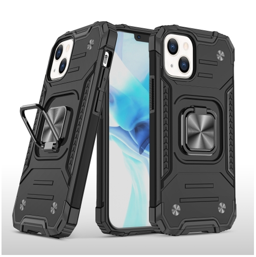 Чехол для iPhone 13 Mini  Чехолер Противоударный чехол Strong Armour Case с кольцом для iPhone 13 Mini (Черный)
