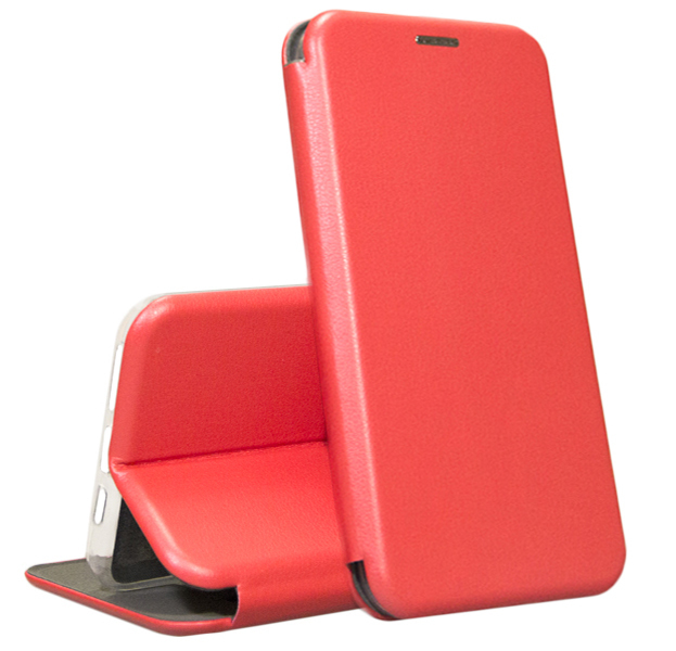  Чехол книжка-подставка из эко-кожи Deppa Clamshell для iPhone X, Xs (Красный)