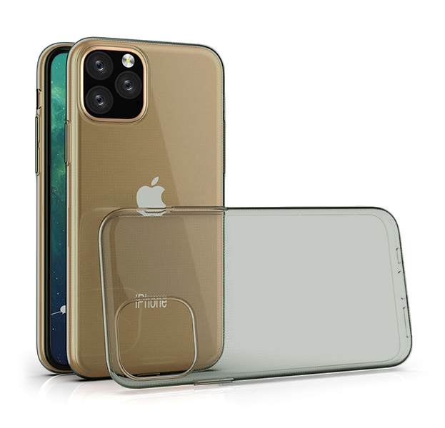   Чехолер Силиконовый чехол Infinity для iPhone 11 Pro Max (Черный-Прозрачный)