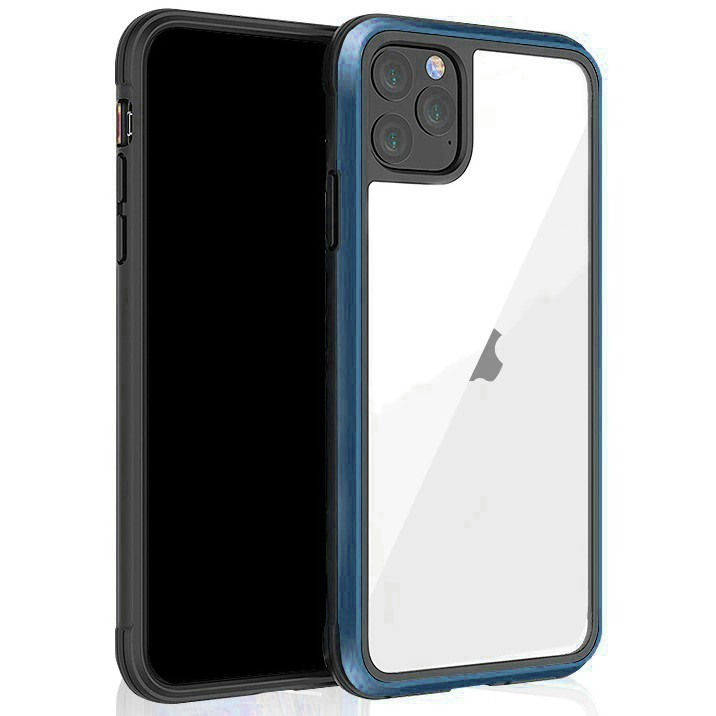 Чехлы для iPhone 12 Pro Max  Чехолер Противоударный чехол с алюминиевой рамкой K-Doo Ares для iPhone 12 Pro Max (Синий)