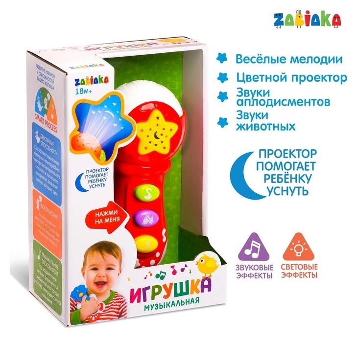 Музыкальная игрушка Микрофон, световые и звуковые эффекты