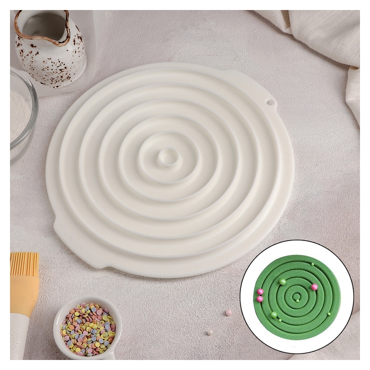 Форма для муссовых десертов и выпечки «Слои», 27×25,5 см, цвет белый