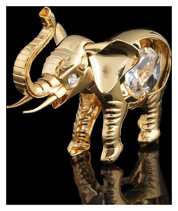 Сувенир «Слонёнок», 6×2,7×5 см, с кристаллами сваровски