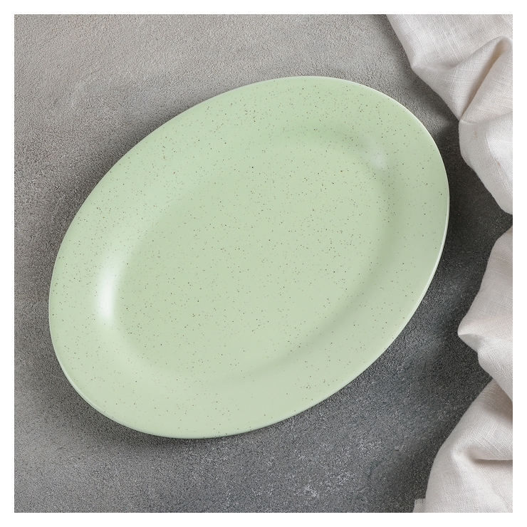 Блюдо «Амелия», 24,5×18 см см, цвет зелёный