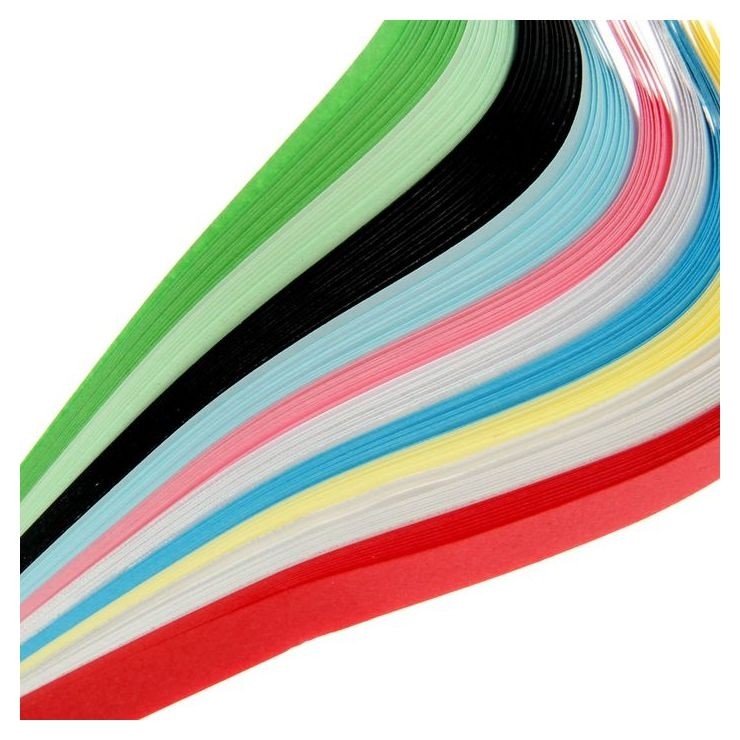 Полоски для квиллинга Цветные (В наборе 200 полосок), ширина 0,8 см