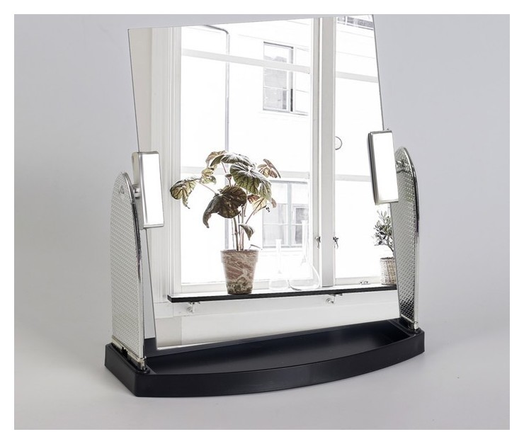   Белорис Зеркало настольное, зеркальная поверхность 15 × 17 см, цвет серебристый
