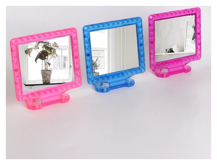 Зеркало складное-подвесное, с рамкой под фотографию, зеркальная поверхность 11 × 9 см
