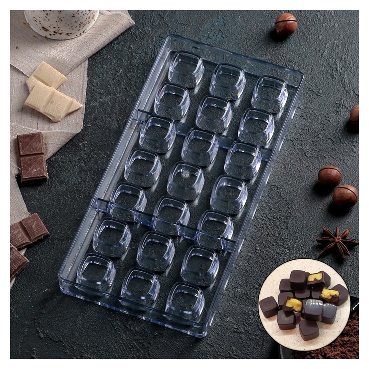 Форма для шоколада Куб, 21 ячейка