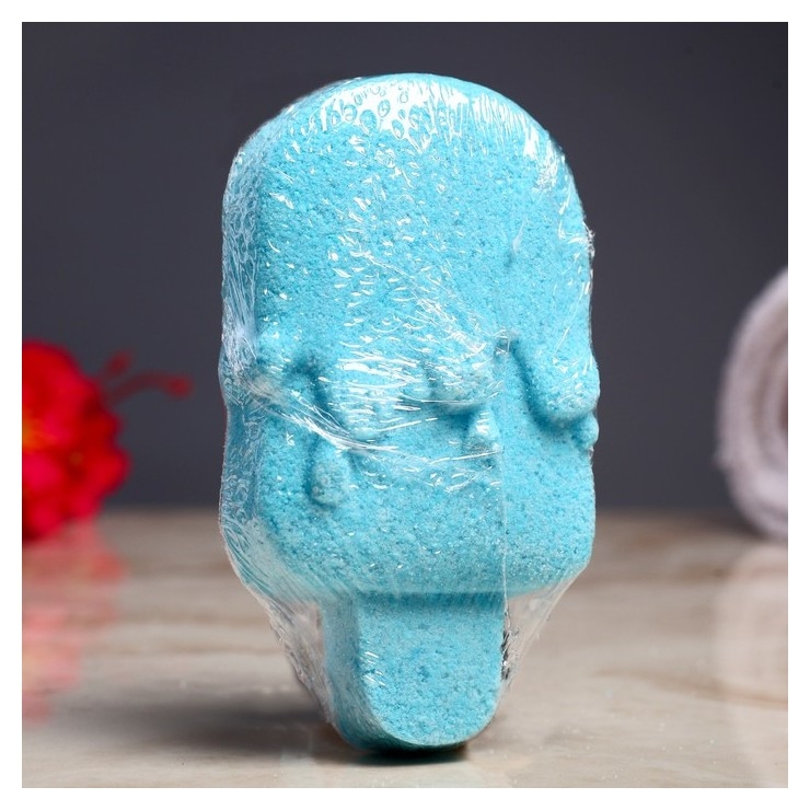 Шипучая бомбочка Мороженка с ароматом ванили, голубая