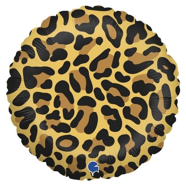Шар фольгированный 18 «Анималистика», пятнистый окрас, леопард, круг