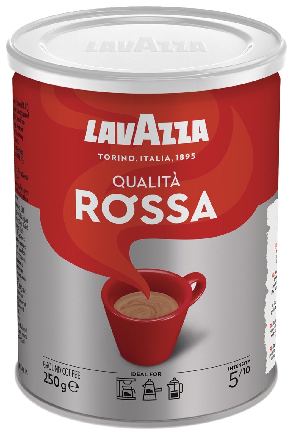 Кофе молотый Lavazza Qualita Rossa, 250 г, жестяная банка, 3593