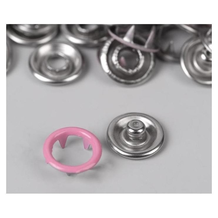 Кнопки рубашечные, D = 9,5 мм, 10 шт, цвет розовый