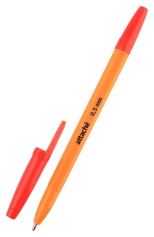 Ручка шариковая Attache Economy оранж.корп. красный стерж