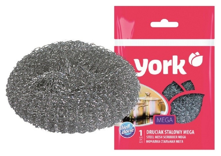 Губка York из нерж.стали мега 1шт/уп.