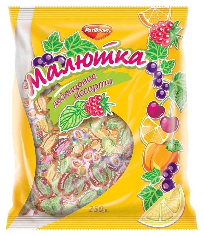 Конфеты леденцы малютка 4 вкуса,250гр