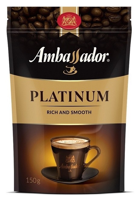 Кофе растворимый Ambassador Platinum пакет 150 г.