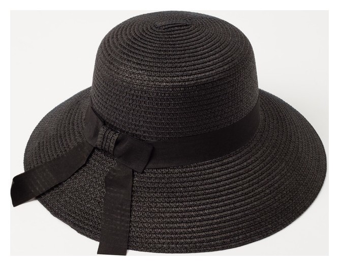 Шляпа женская Minaku Summer Joy, размер 56-58, цвет черный