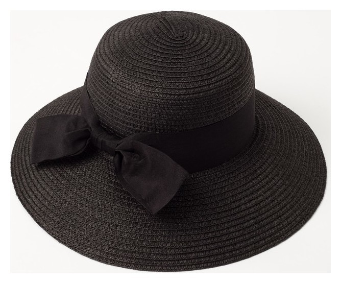 Шляпа женская Minaku Beach, размер 56-58, цвет черный