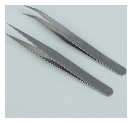 Инструменты для шитья  Белорис Набор пинцетов для рукоделия, 2 шт, цвет серебряный