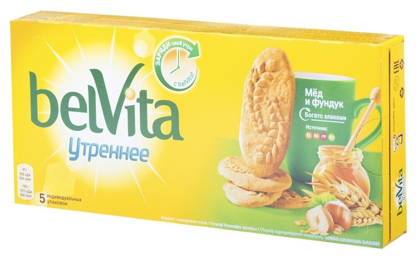  Печенье Belvita утреннее фундук, мед, 225г