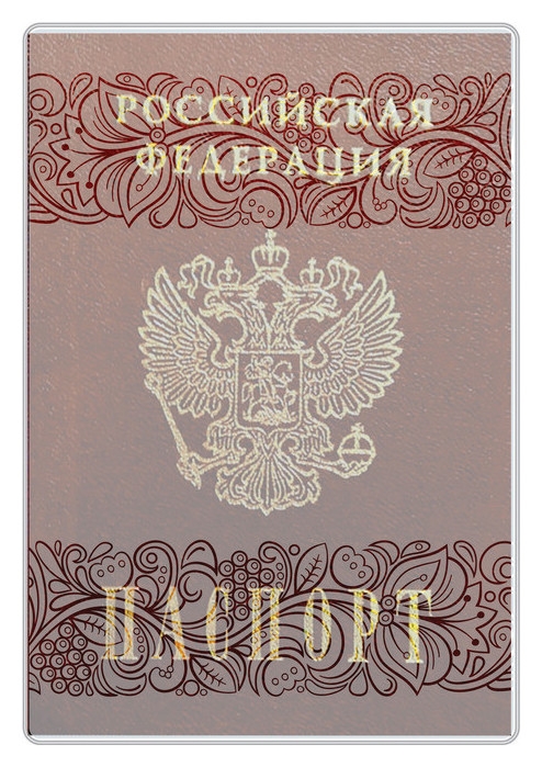  Обложка для паспорта с матовым рисунком, 134x188 мм  2203.180.м