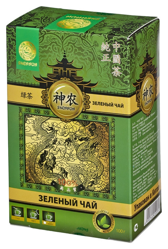 Чай Shennun зеленый, прямой, 100 г. 13064