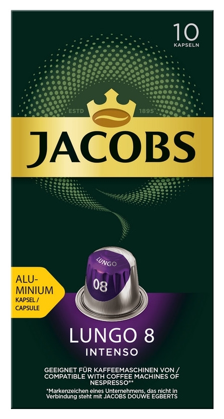 Кофе в капсулах Jacobs Lungo 8 Intenso, 10x5г