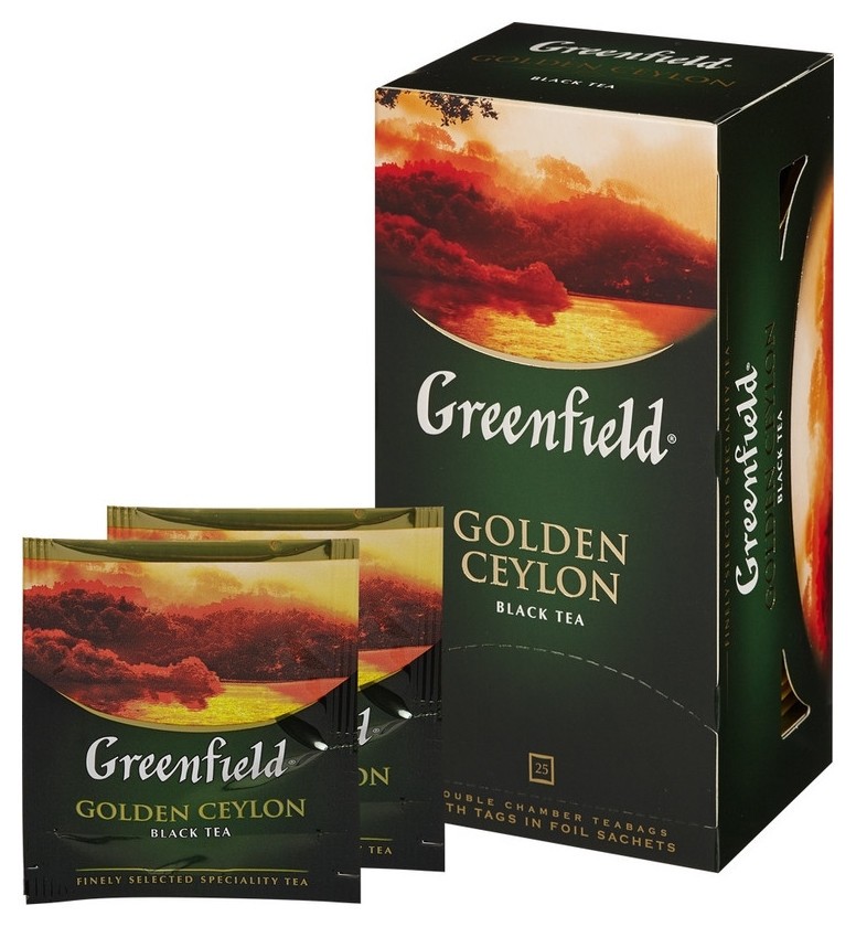Чай Greenfield Golden Ceylon черный фольгир.25пак/уп 3520-15,62622
