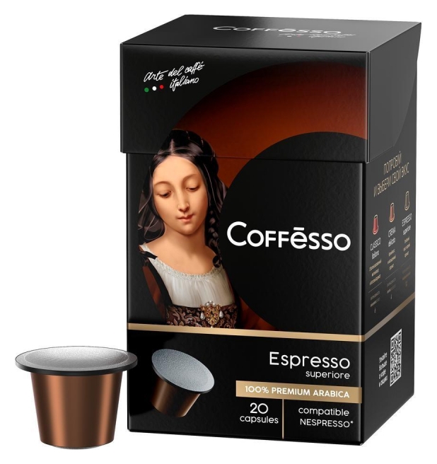  Кофе в капсулах Coffesso Espresso Superiore, 100% Premium Arabica, 20кап