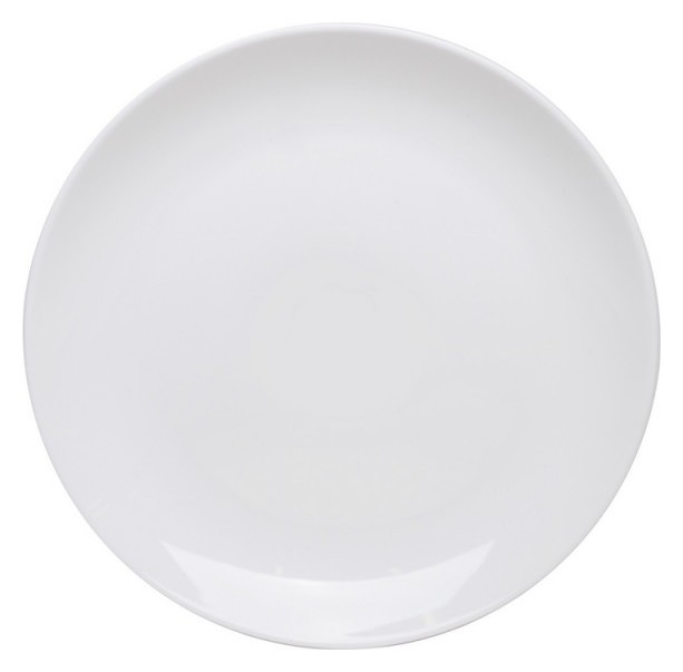 Миски и салатницы Тарелка обеденная 25,5см фарфор Royal White белая Tudor (Tu2204-4)