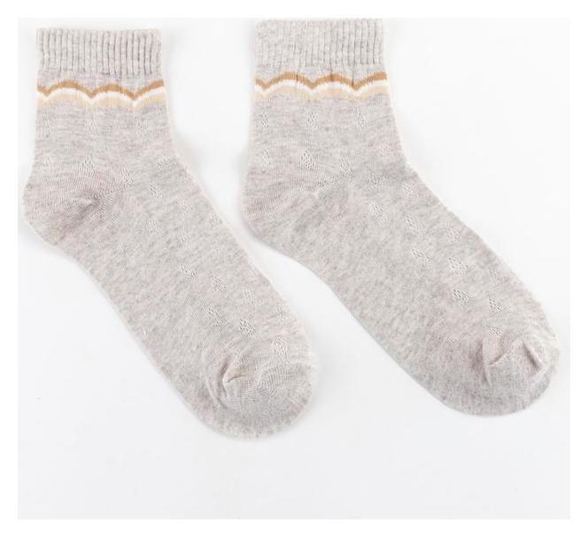 Колготки, чулки, носки Носки женские с узором Collorista, цвет серый, размер 36-37 (23 см)