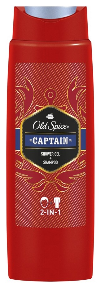 Шампунь и гель для душа OLD Spice 2 в 1 Capitan, мужской, 250 мл