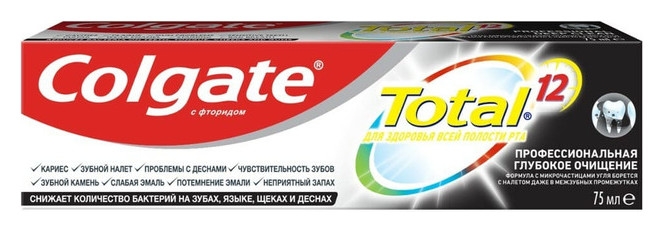 Colgate зубная паста Total глубокое очищение 75 мл