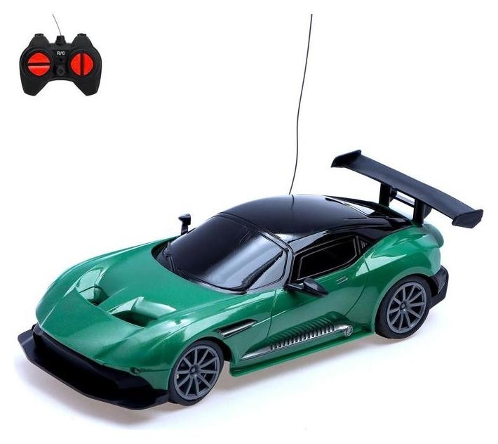 Машина радиоуправляемая «Спорт», работает от батареек, цвет зелёный