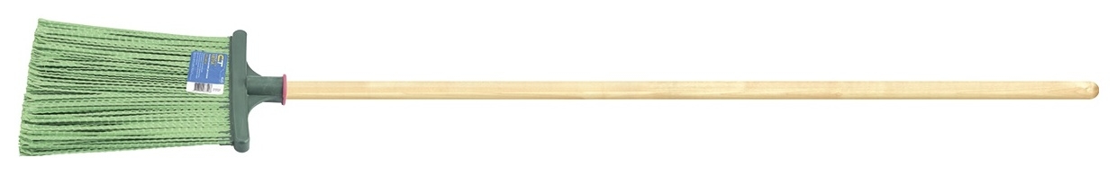 Веники и метлы  Белорис Метла полипропиленовая, 270 х 260 х 1490 мм, плоская распушенная, деревянный черенок
